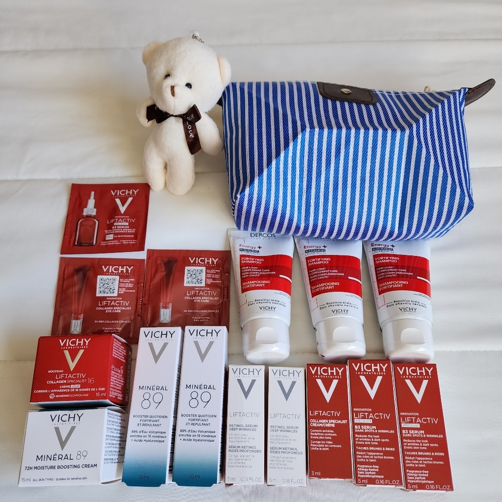 FREE Charm-16 Pc Bundle Vichy Skincare Haircare Collection